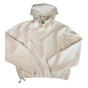 Lululemon AirWrap Pullover Hoodie Size 8 Cream Ivory Cinch Hem Sweatshirt